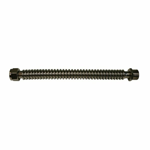 Jones Stephens 3/4 in. x 3/4 in. x 24 in. Stainless Steel Corrugated Water Heater Connector J38724